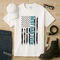 Best Dad Ever American Flag Tall T-Shirt