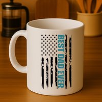 Best Dad Ever American Flag Mug