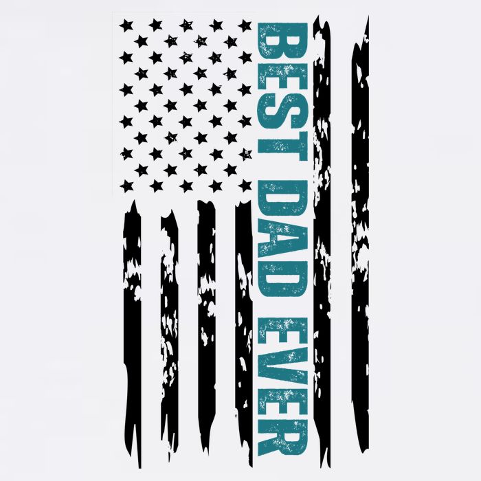 Best Dad Ever American Flag Crop Fleece Hoodie