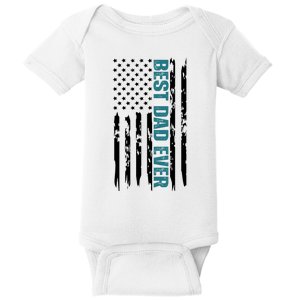 Best Dad Ever American Flag Baby Bodysuit