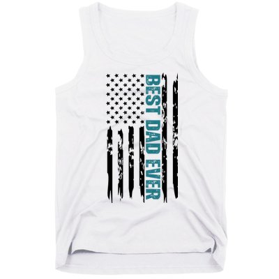 Best Dad Ever American Flag Tank Top