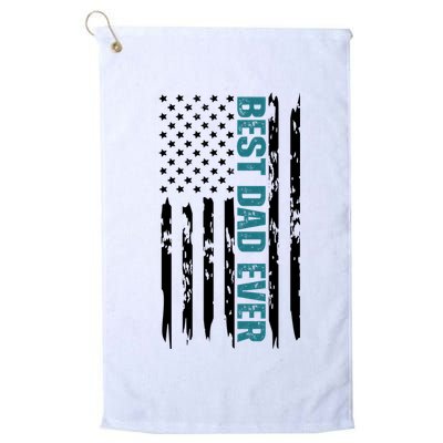 Best Dad Ever American Flag Golf Towel