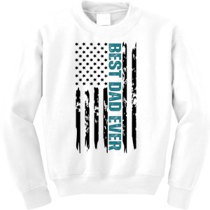 Best Dad Ever American Flag Kids Sweatshirt