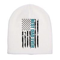 Best Dad Ever American Flag Short Acrylic Beanie