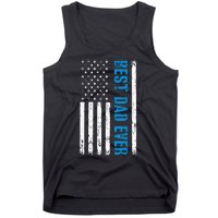 Best Dad Ever With US Flag American Fathers Day Tank Top