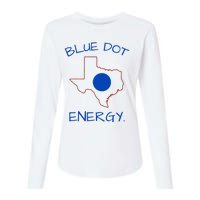 Blue Dot Energy Democrat Texas Vote Blue 2024 Womens Cotton Relaxed Long Sleeve T-Shirt