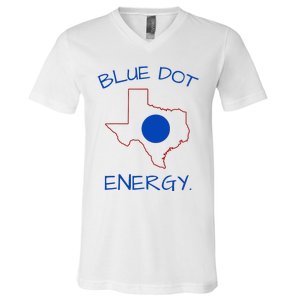 Blue Dot Energy Democrat Texas Vote Blue 2024 V-Neck T-Shirt