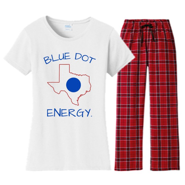 Blue Dot Energy Democrat Texas Vote Blue 2024 Women's Flannel Pajama Set