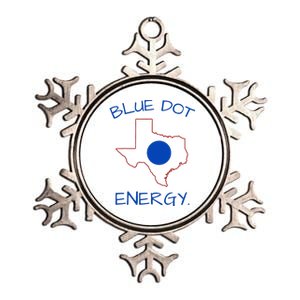 Blue Dot Energy Democrat Texas Vote Blue 2024 Metallic Star Ornament