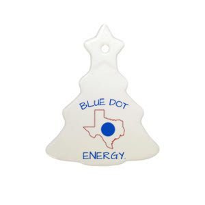 Blue Dot Energy Democrat Texas Vote Blue 2024 Ceramic Tree Ornament