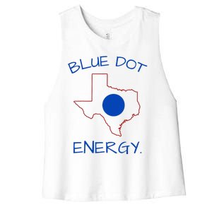 Blue Dot Energy Democrat Texas Vote Blue 2024 Women's Racerback Cropped Tank