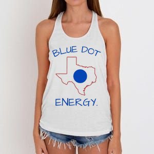 Blue Dot Energy Democrat Texas Vote Blue 2024 Women's Knotted Racerback Tank