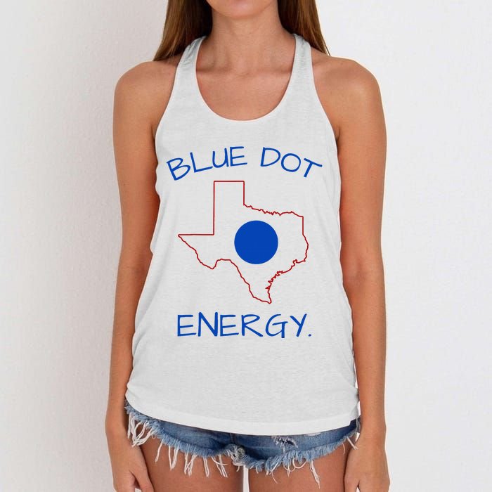 Blue Dot Energy Democrat Texas Vote Blue 2024 Women's Knotted Racerback Tank