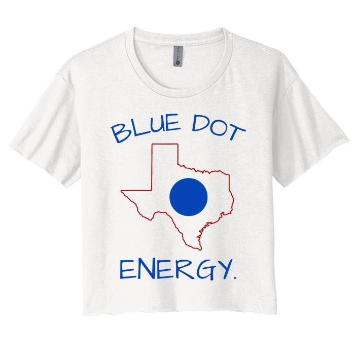 Blue Dot Energy Democrat Texas Vote Blue 2024 Women's Crop Top Tee