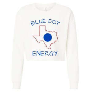 Blue Dot Energy Democrat Texas Vote Blue 2024 Cropped Pullover Crew