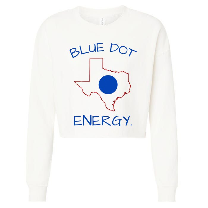 Blue Dot Energy Democrat Texas Vote Blue 2024 Cropped Pullover Crew