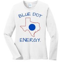 Blue Dot Energy Democrat Texas Vote Blue 2024 Ladies Long Sleeve Shirt