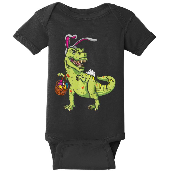 Bunny Dinosaur Easter Day Cute TRex Egg Hunter Baby Bodysuit