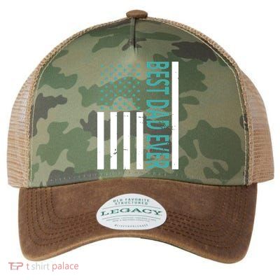 Best Dad Ever USA Flag Legacy Tie Dye Trucker Hat