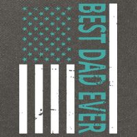 Best Dad Ever USA Flag Cotton Canvas Backpack