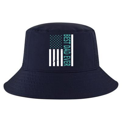 Best Dad Ever USA Flag Cool Comfort Performance Bucket Hat