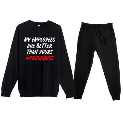 Boss Day Employee Appreciation Office Gift Premium Crewneck Sweatsuit Set