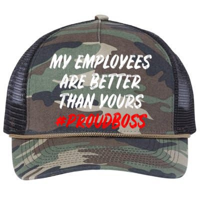 Boss Day Employee Appreciation Office Gift Retro Rope Trucker Hat Cap