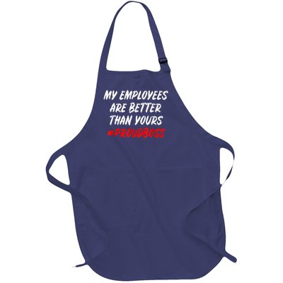 Boss Day Employee Appreciation Office Gift Full-Length Apron With Pockets