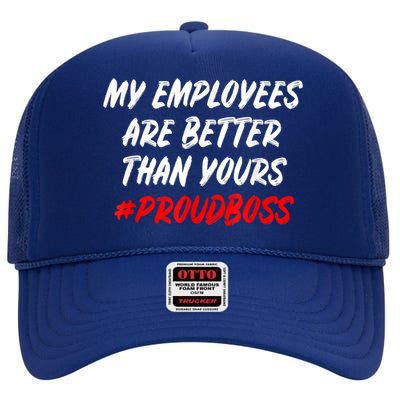 Boss Day Employee Appreciation Office Gift High Crown Mesh Back Trucker Hat