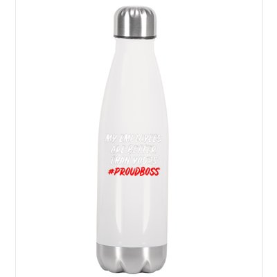 Boss Day Employee Appreciation Office Gift Stainless Steel Insulated Water Bottle