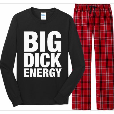 Big Dick Energy BDE Adult Humor Meme Workout Ego Flex Bro Long Sleeve Pajama Set