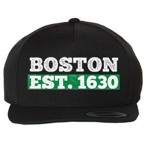 Boston Distressed Est. 1630 Wool Snapback Cap