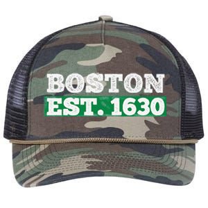 Boston Distressed Est. 1630 Retro Rope Trucker Hat Cap