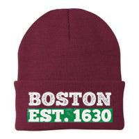 Boston Distressed Est. 1630 Knit Cap Winter Beanie