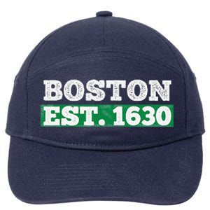 Boston Distressed Est. 1630 7-Panel Snapback Hat