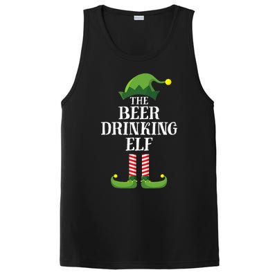 Beer Drinking Elf Matching Family Group Christmas Party Pj PosiCharge Competitor Tank