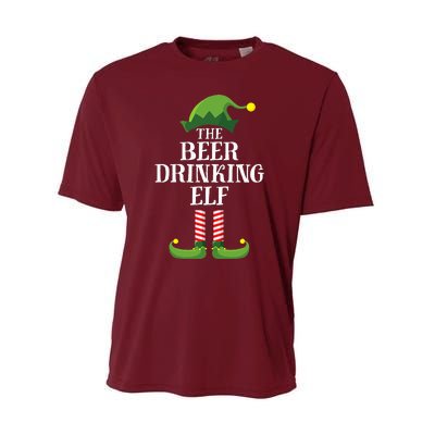 Beer Drinking Elf Matching Family Group Christmas Party Pj Performance Sprint T-Shirt