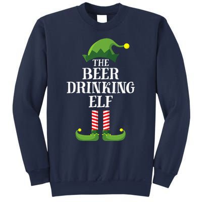 Beer Drinking Elf Matching Family Group Christmas Party Pj Sweatshirt