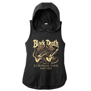 Black Death European Ren Faire Medieval History Goth Ladies PosiCharge Tri-Blend Wicking Draft Hoodie Tank