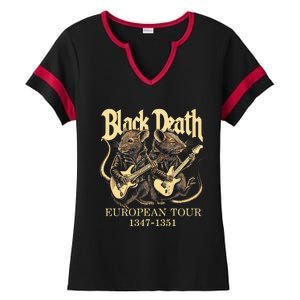 Black Death European Ren Faire Medieval History Goth Ladies Halftime Notch Neck Tee