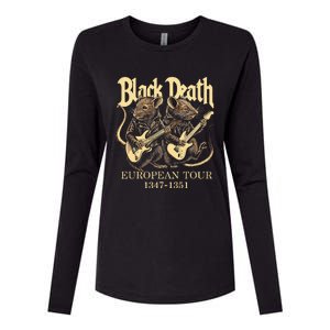 Black Death European Ren Faire Medieval History Goth Womens Cotton Relaxed Long Sleeve T-Shirt