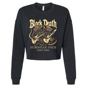 Black Death European Ren Faire Medieval History Goth Cropped Pullover Crew