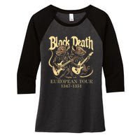 Black Death European Ren Faire Medieval History Goth Women's Tri-Blend 3/4-Sleeve Raglan Shirt