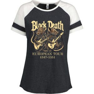 Black Death European Ren Faire Medieval History Goth Enza Ladies Jersey Colorblock Tee