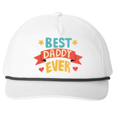 Best Daddy Ever Cute Fathers Day Gift Snapback Five-Panel Rope Hat