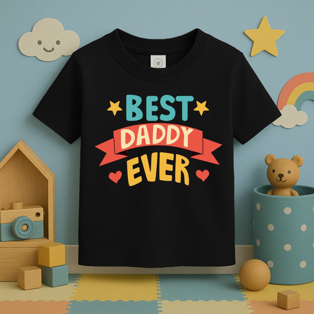 Best Daddy Ever Cute Fathers Day Gift Toddler T-Shirt