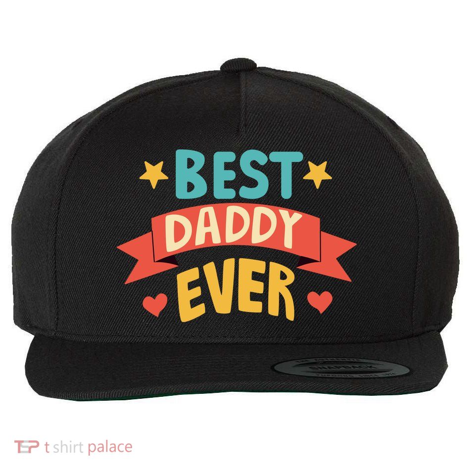 Best Daddy Ever Cute Fathers Day Gift Wool Snapback Cap