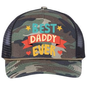 Best Daddy Ever Cute Fathers Day Gift Retro Rope Trucker Hat Cap