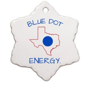 Blue Dot Energy Democrat Texas Vote Blue 2024 Ceramic Star Ornament