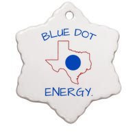 Blue Dot Energy Democrat Texas Vote Blue 2024 Ceramic Star Ornament